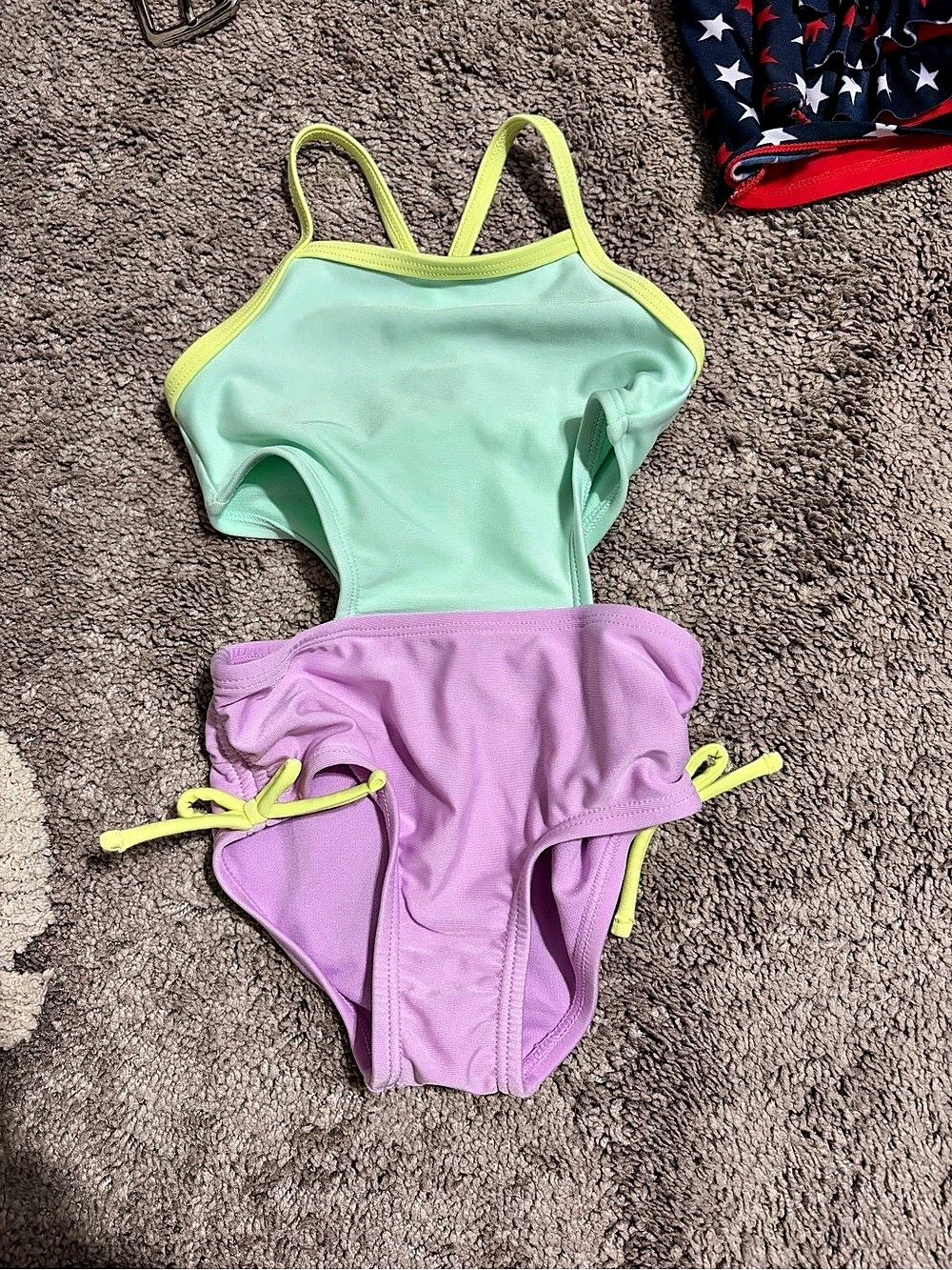 Cat & Jack Color Block One-Piece Swimsuit Size 18M Like New